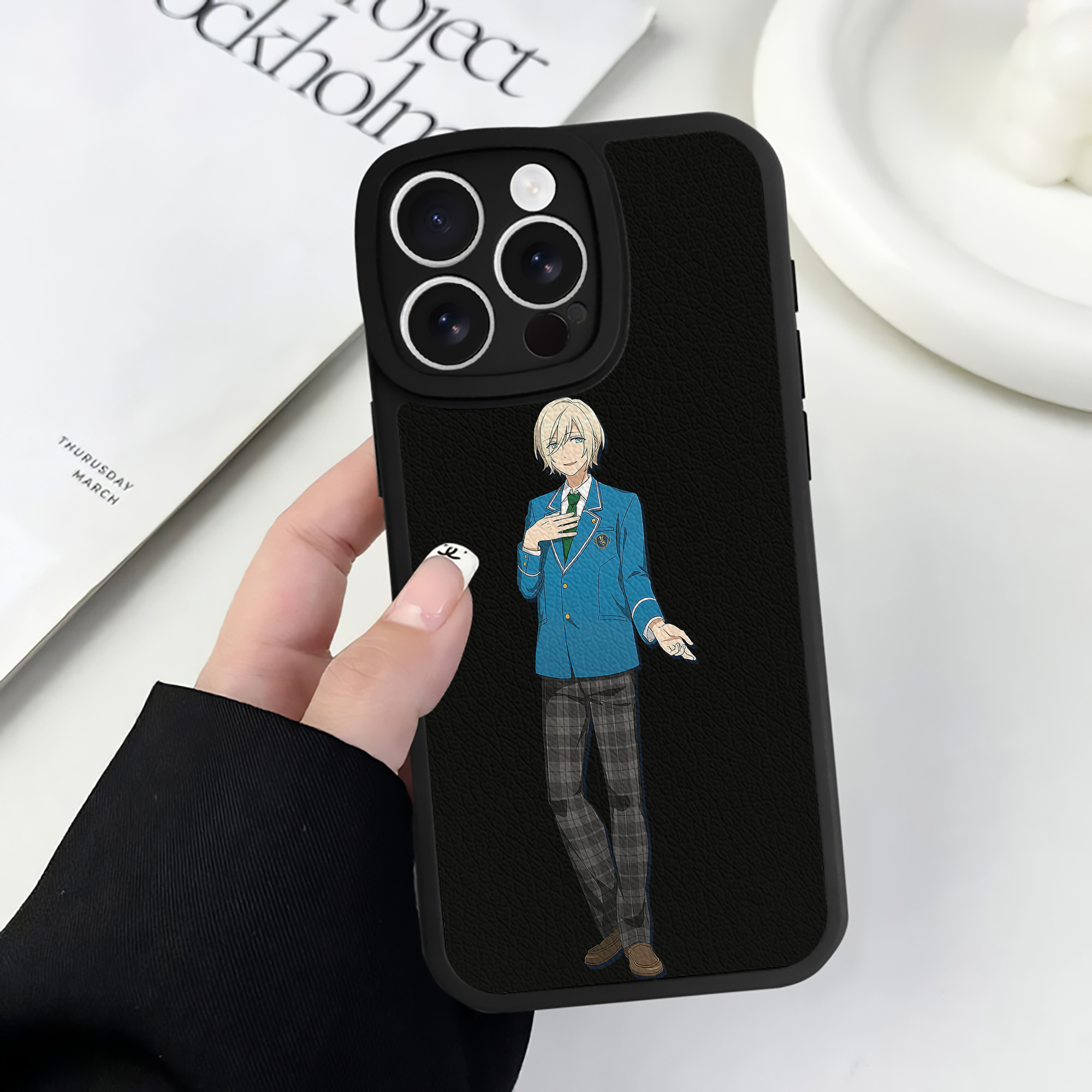 （画像用） あんさんぶるスターズ! Ensemble Stars 【iPhone 16シリーズ対応】シリコンスマホケース（レザー調） 材質：シリコン